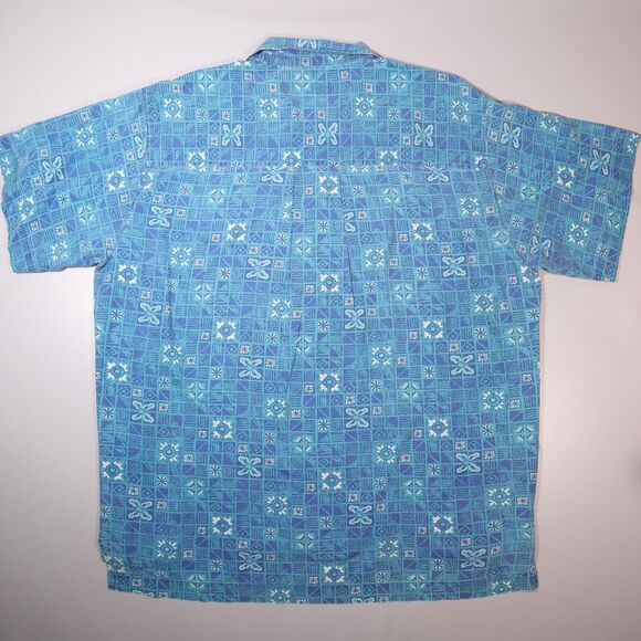 L.L. Bean Hawaiian Camp Shirt Button up Short Sleeve Hong Kong Vintage Mens XXL - Picture 8 of 8